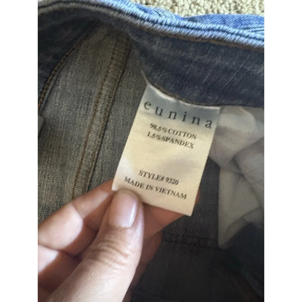 Eunina Jeans Womens 7 Mid Rise Relaxed Skinny Distressed Grunge - Picture 3 of 8